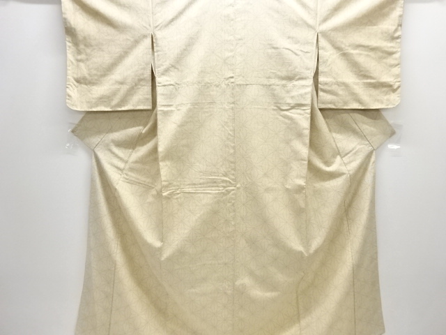 JAPANESE KIMONO / ANTIQUE KIMONO / SILK / TSUMUGI / WOVEN ASANOHA